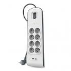 Belkin přepěťová ochrana BSV804 - 8-zásuvka, 2xUSB/2.4A, 2m 