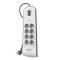 Belkin přepěťová ochrana BSV804 - 8-zásuvka, 2xUSB/2.4A, 2m 