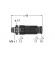 HS 5131-0 M8 x 1 / O 8 mm round connector, male, straight, customizable 